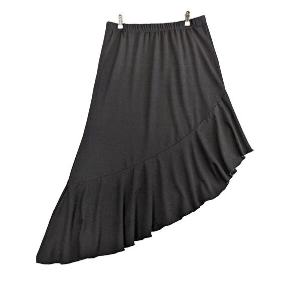 Skirt Aysmetrical Long And short Waist 31" Not Stretched.Made In USA Poly Knit - Picture 1 of 9